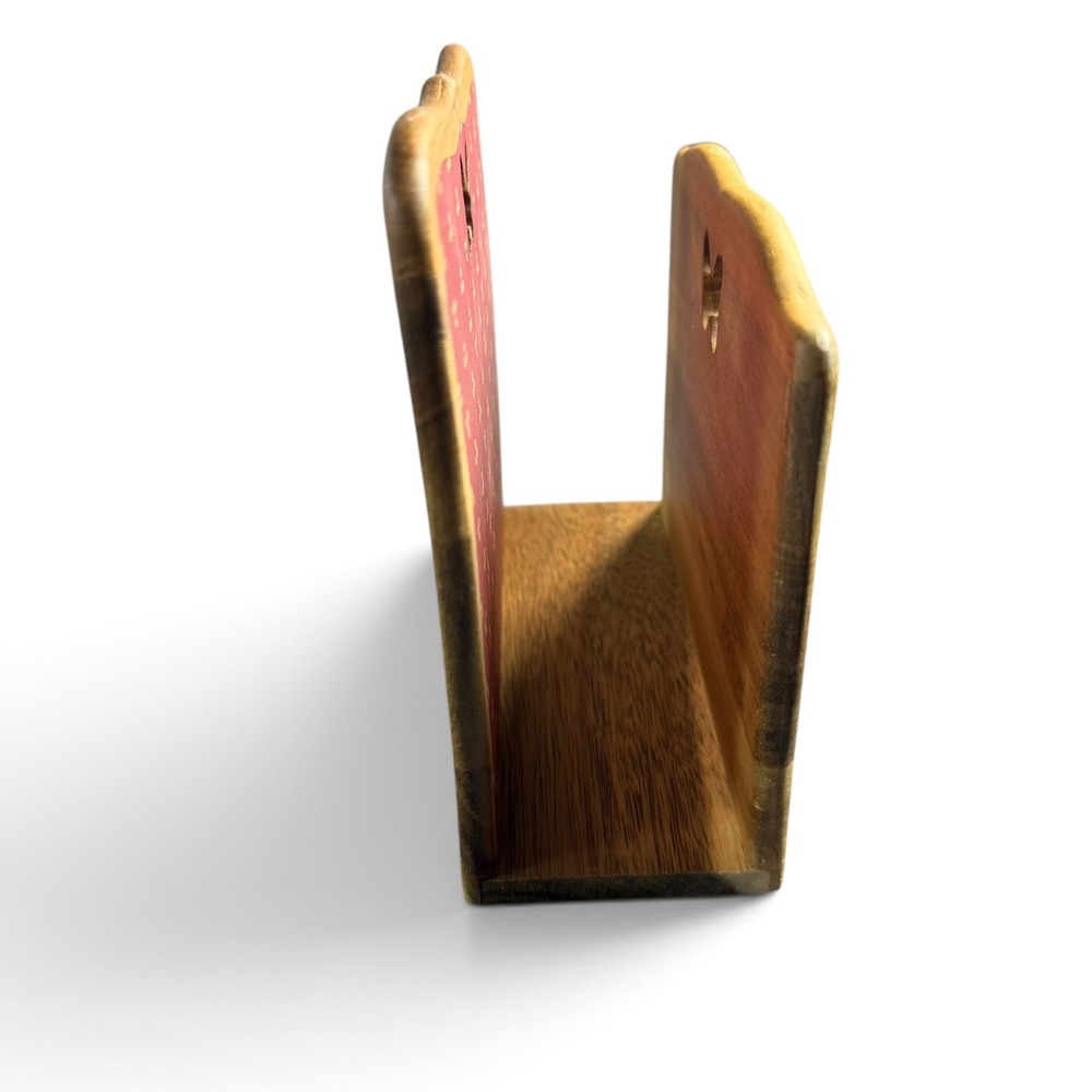 The Pioneer Woman Acacia Wood Napkin Holder Floral Butterfly PW1666 Blue Red - Picture 4 of 6